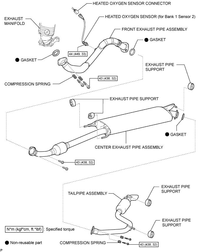 Toyota Rav4. Aca30, 33, 38 Gsa33 Zsa30, 35.1Az-Fe Exhaust.Exhaust Pipe.Exhaust Pipe  Components